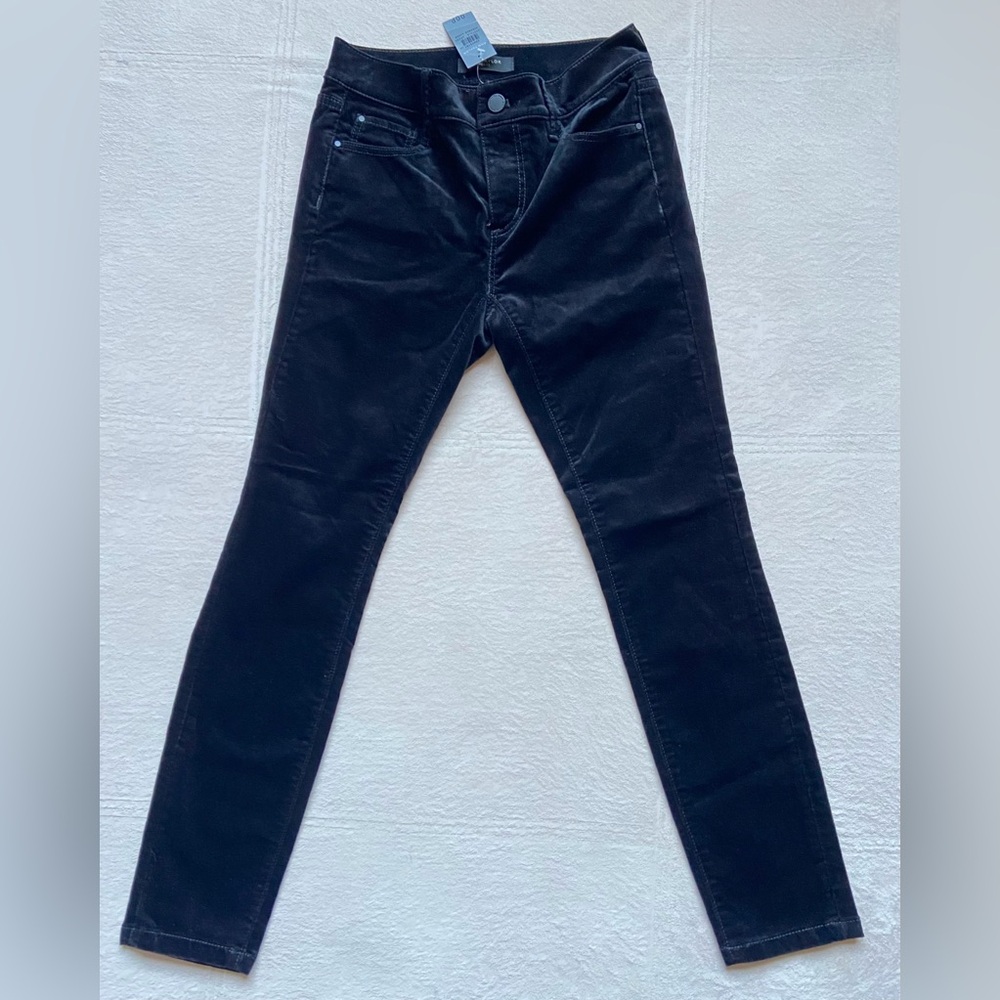 ANN TAYLOR “The Skinny” Velour Pants, Size 00 Petite, NWT